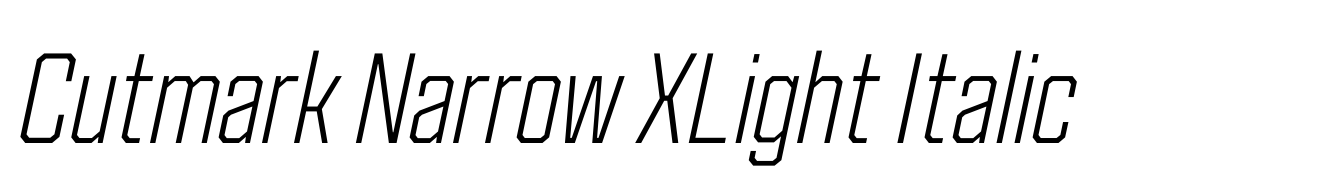 Cutmark Narrow XLight Italic